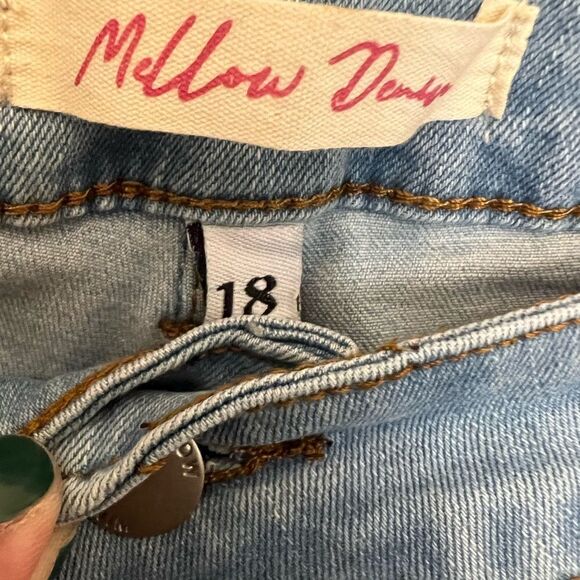 Women’s NWT Mellow Denim Los Angeles size 18 raw hem high rise skinny jeans. - Picture 4 of 11